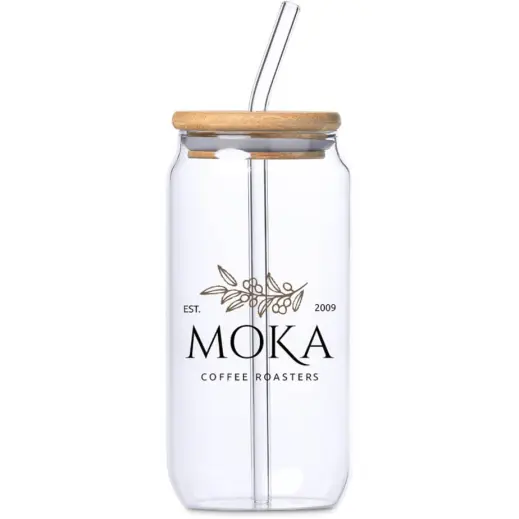 Okiyo Natsu Glass & Bamboo Tumbler & Straw Branded
